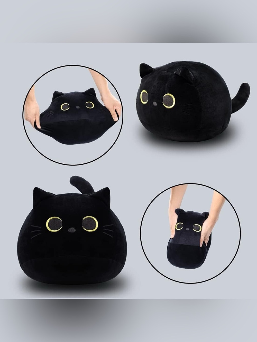 🐈‍⬛ 12” Black Cat Plush Pillow | Popular Stuffed Animal - Picture 4 of 5